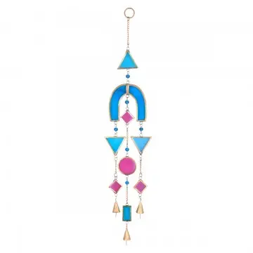 SUSPENSION MURALE EN VERRE ET METAL DORE