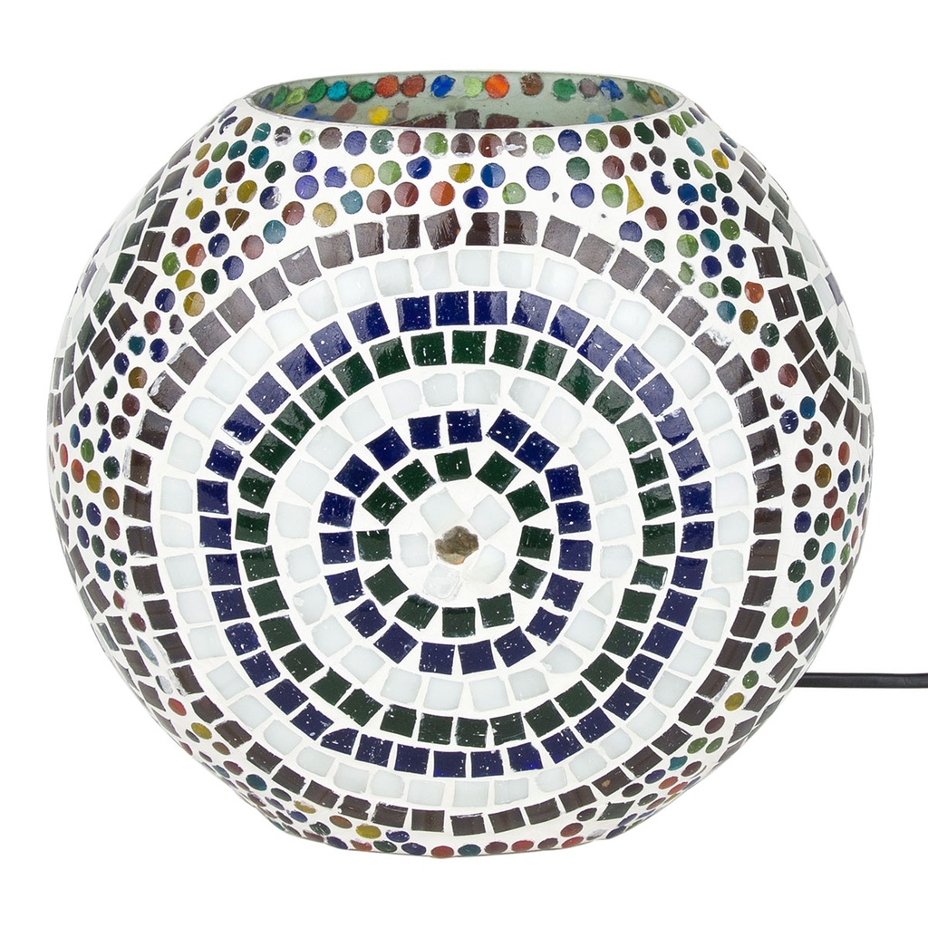 Lampe mosaïque forme ronde plate