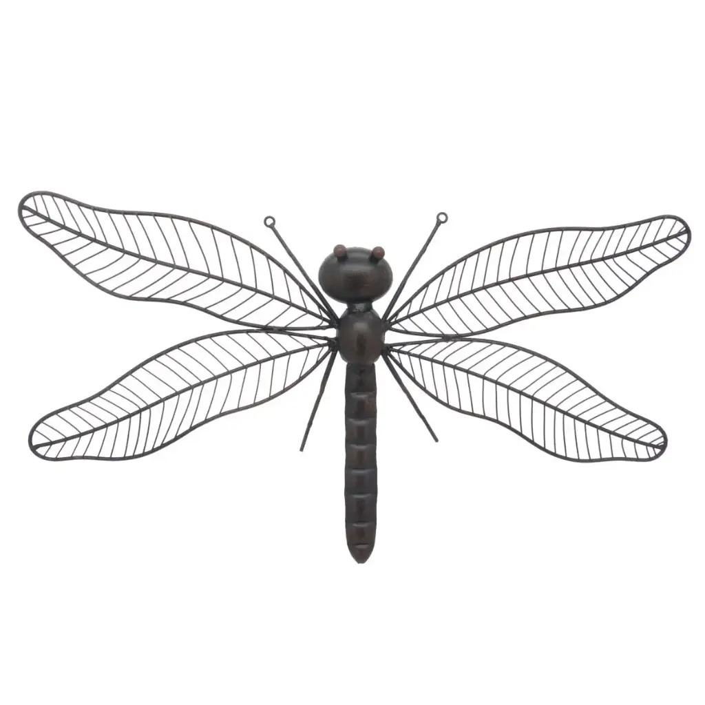 [SG 36151] Décoration murale en métal noir Libellule