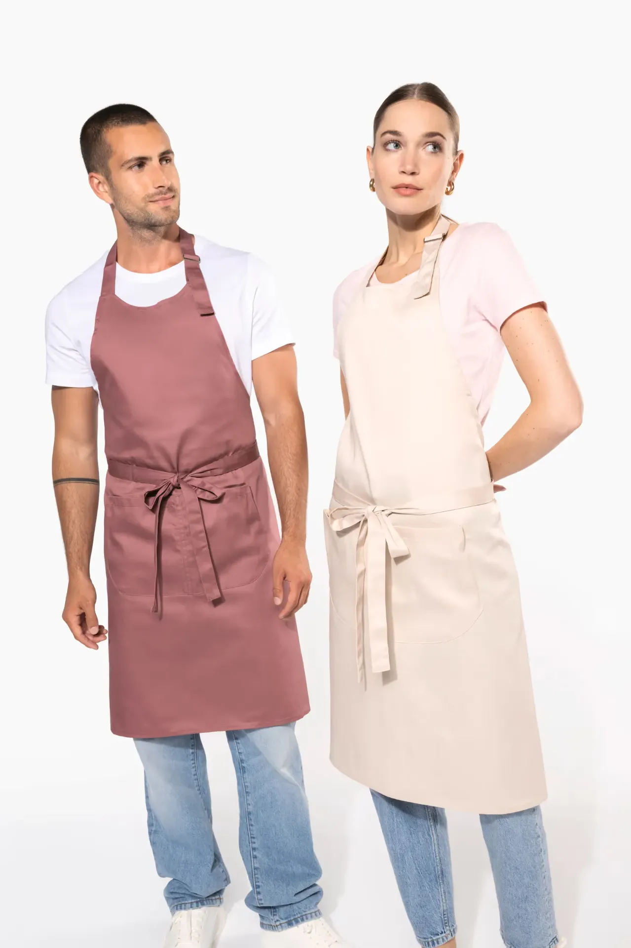 Tablier adulte couleur aléatoire à personnaliser en broderie