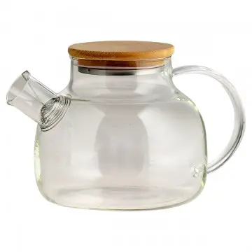 [SG 33798] Théière en verre 1l avec bouchon bambou