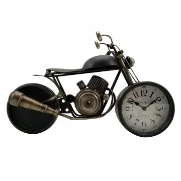 Pendule moto en métal noir