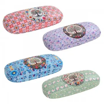 Etui à lunette rigide motif arbre de vie 4 modèles différents