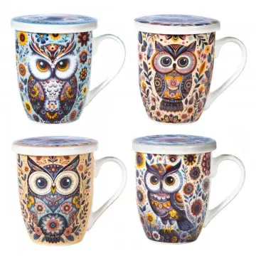 [SG 36949] Tisanière hibou 4 modèles différents