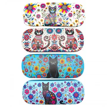 [SG 35983] Etui à lunette rigide motif chat 4 modèles différents 