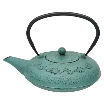 Théière 0,8 l bleu turquoise en fonte