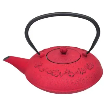 Théière 0,8 l rouge en fonte