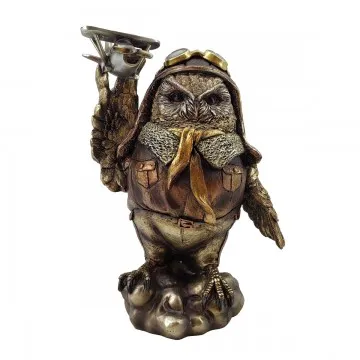 [SG 36764] Hibou victorien en resine