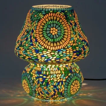 Lampe mosaïque forme champignon grand modèle
