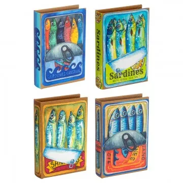 [SG 36960] Boite livre sardines 4 différentes