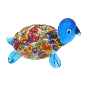 Sulfure presse papier tortue multicolore