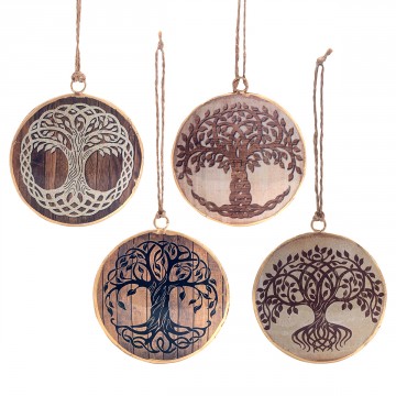 [SG 30360] Pendentif arbre de vie couleur marron foncé 4 modèle différents