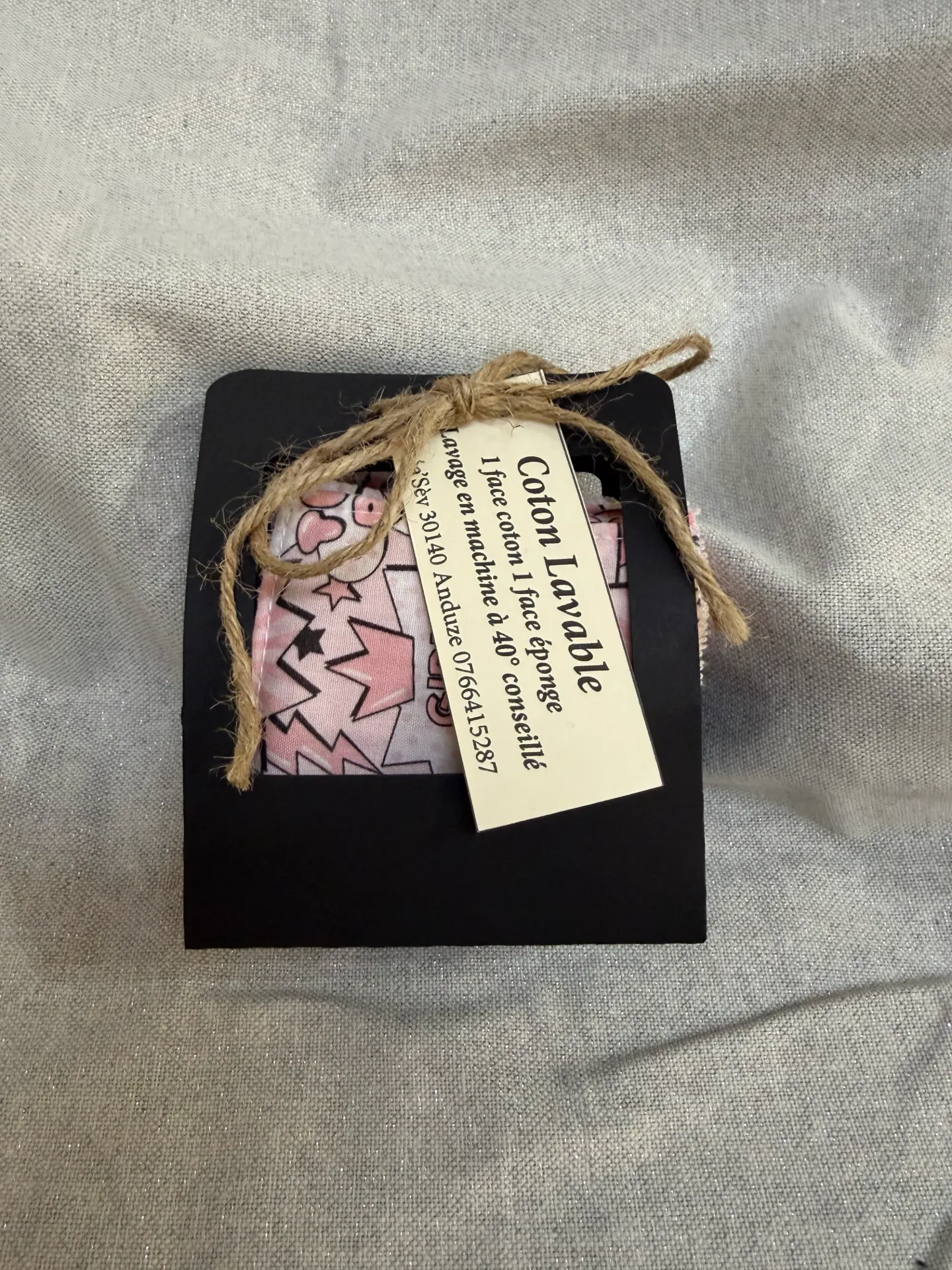 Boite de coton à démaquiller fait main