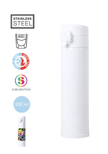 [M 6409] Gourde isotherme 300ml avec fermeture à claper